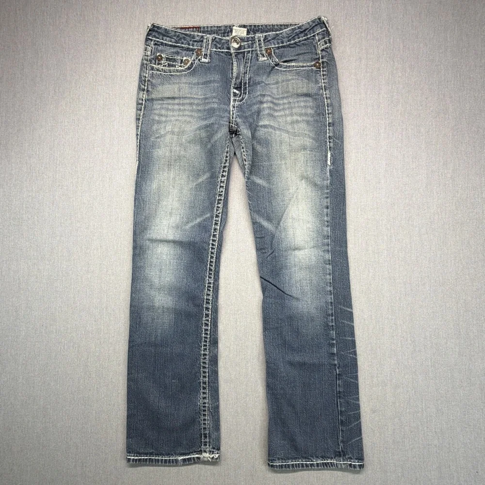 Vintage True Religion Jeans Men's 33x30 Johnny Super T Whisker Fade Made in USA